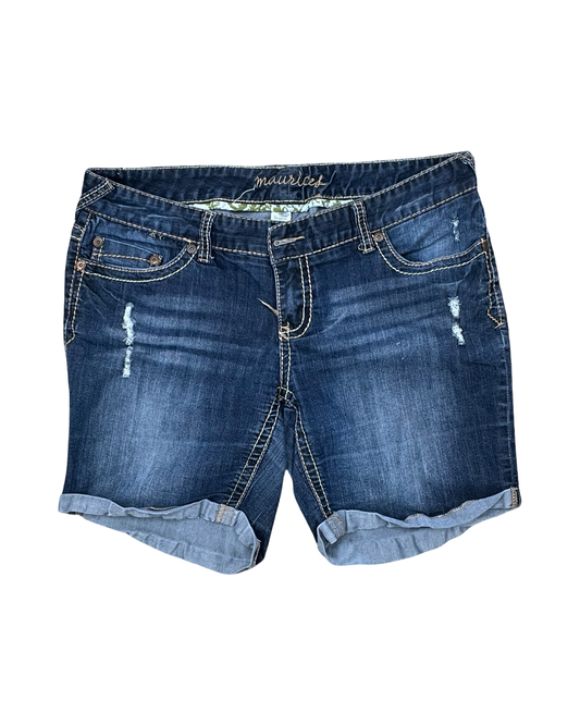Shorts By Maurices In Blue Denim, Size:14