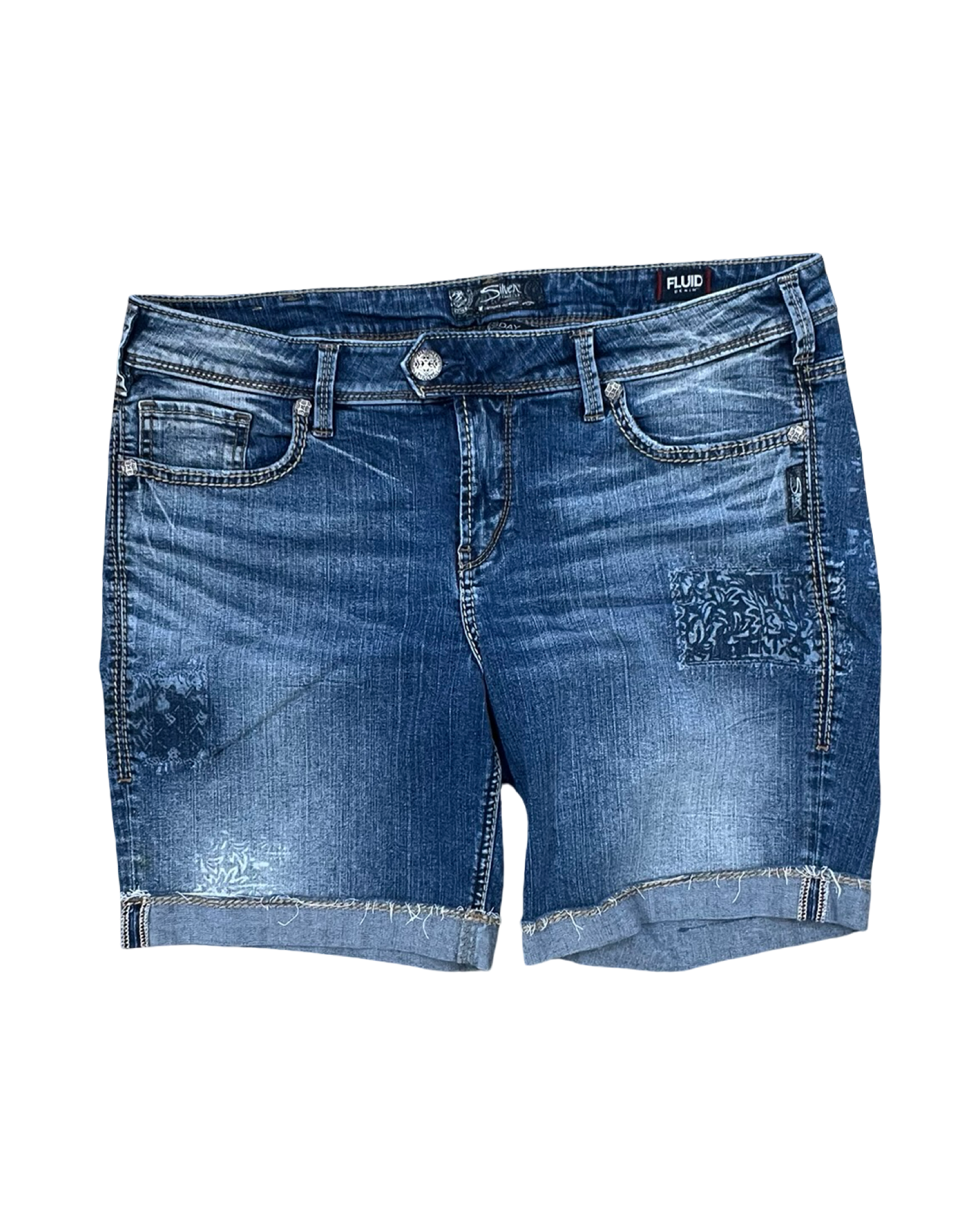 Shorts By Silver In Blue Denim, Size:16