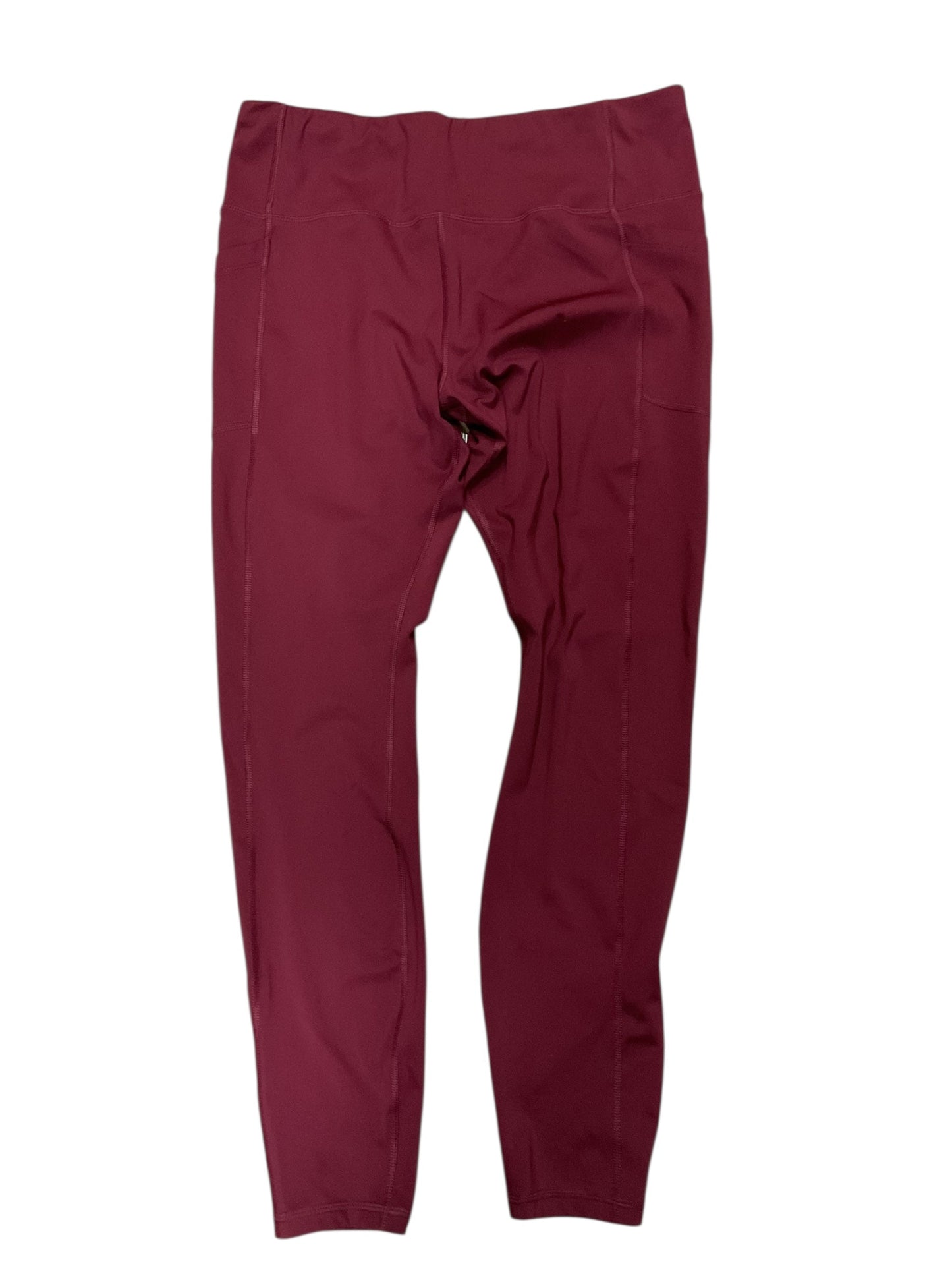 Athletic Leggings By Avia In Maroon, Size:Xl