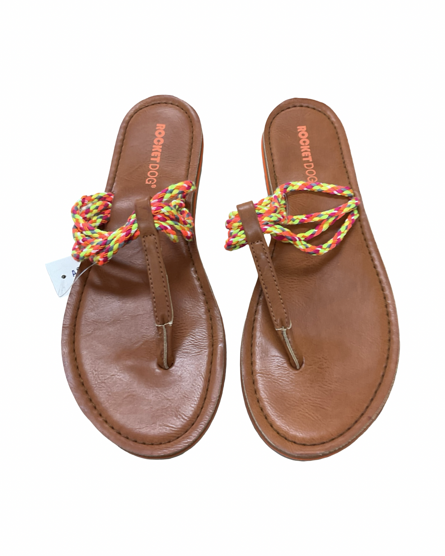 Sandals Flip Flops By Rocket Dogs In Orange, Size:9