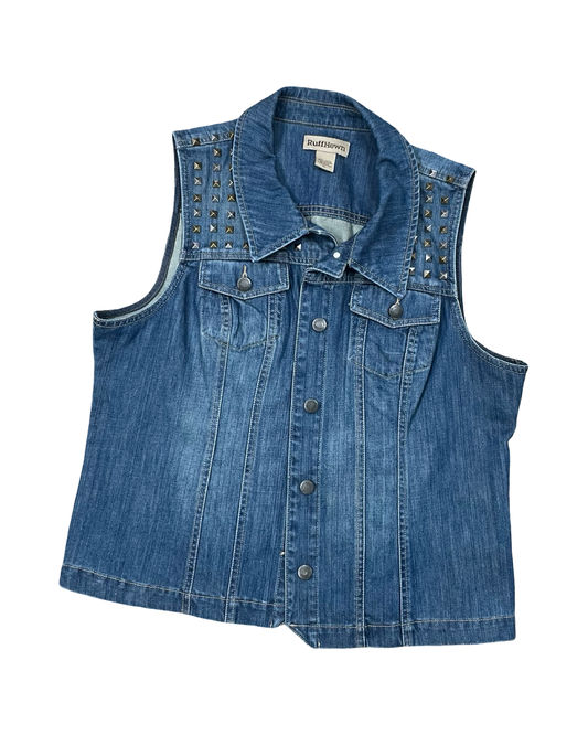 Vest Other By Ruff Hewn In Blue Denim, Size:Xl
