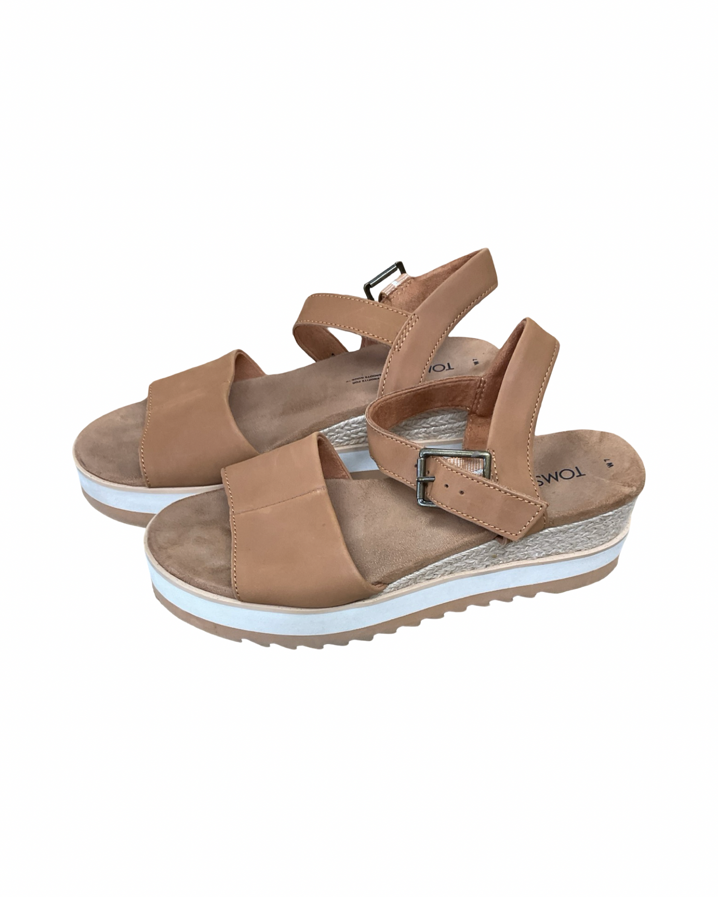 Sandals Heels Platform By Toms In Brown, Size:7