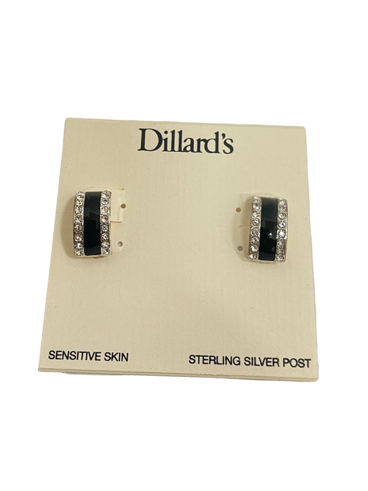 Earrings Hoop By Dillards In Black & Silver