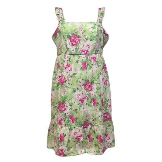 Poplin Tiered Ruffle Strap Dress By Torrid In Floral Print, Size: 2X