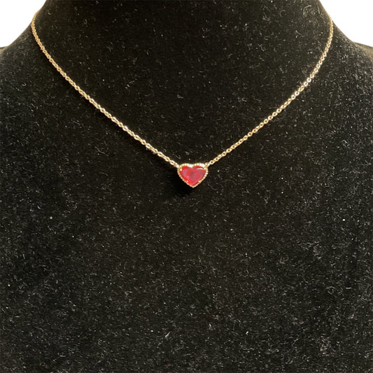 Necklace Designer By Kendra Scott In Gold & Pink