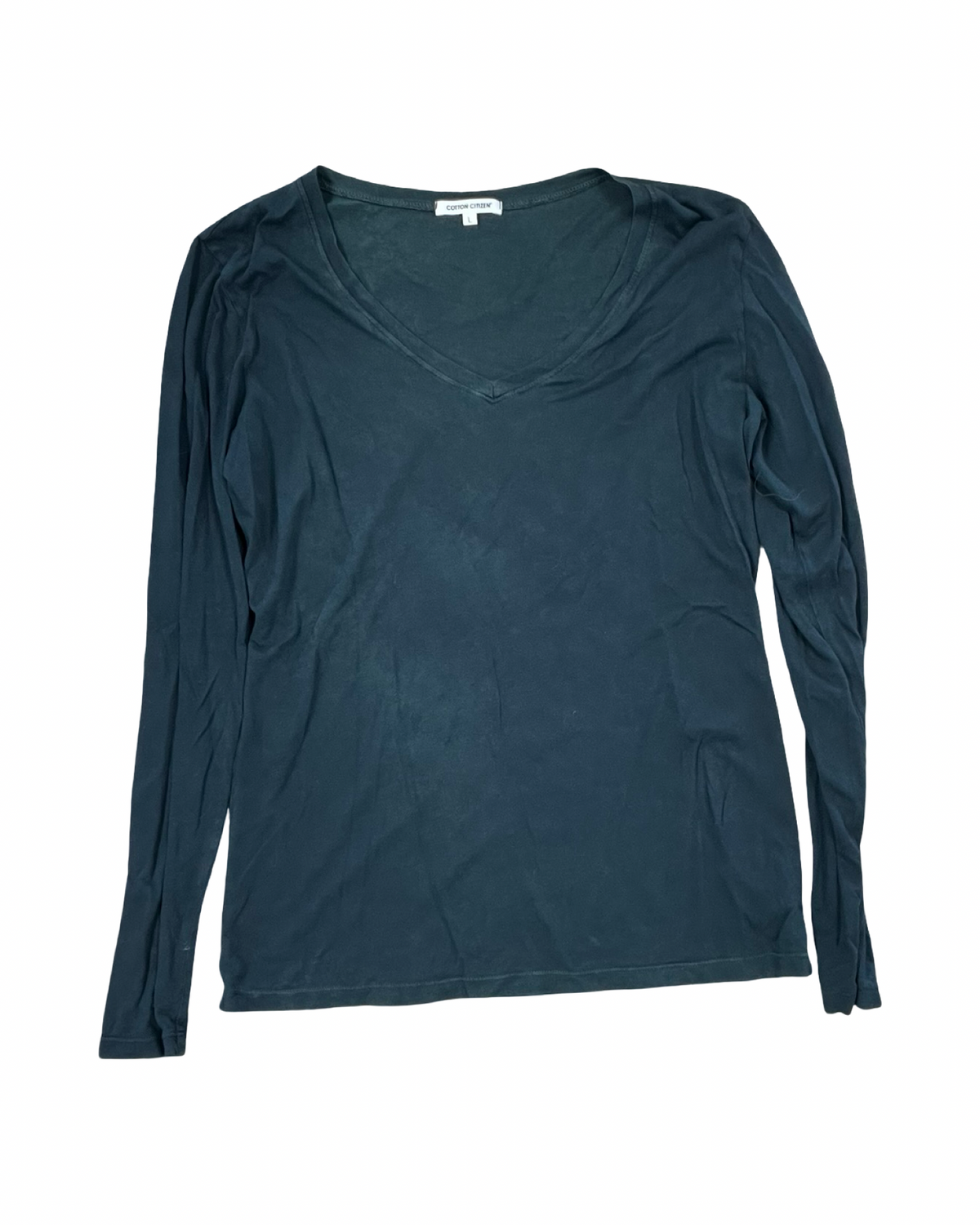Top Ls Basic By Cotton Citizen In Green, Size:L