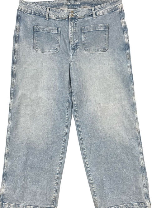 Jeans Wide Leg By Old Navy In Blue Denim, Size:22