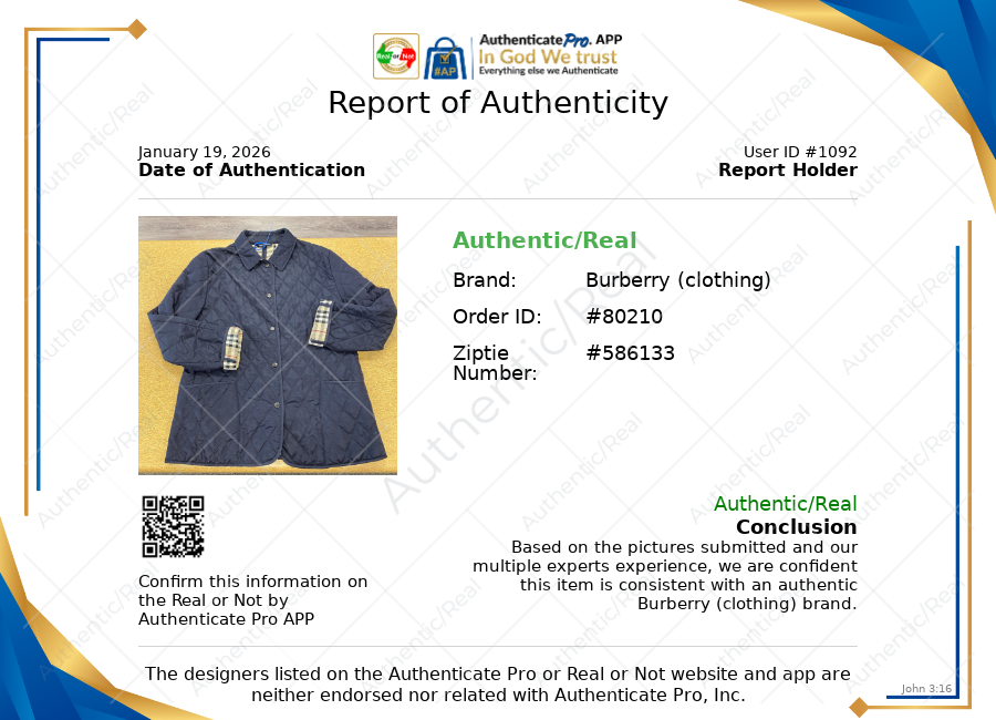 Jacket Luxury Designer By Burberry In Blue, Size:M