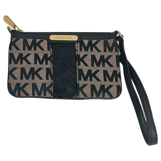 Wristlet Designer By Michael Kors In Black & Brown, Size:Small