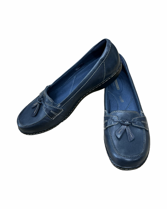 Shoes Flats By Clarks In Navy, Size:9.5