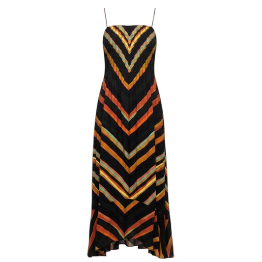 Chevron Slip Dress By Anthropologie In Striped Pattern, Size: S