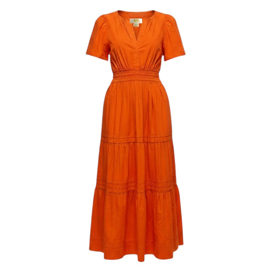 The Somerset Short Sleeve Maxi Dress By Maeve In Orange, Size: S