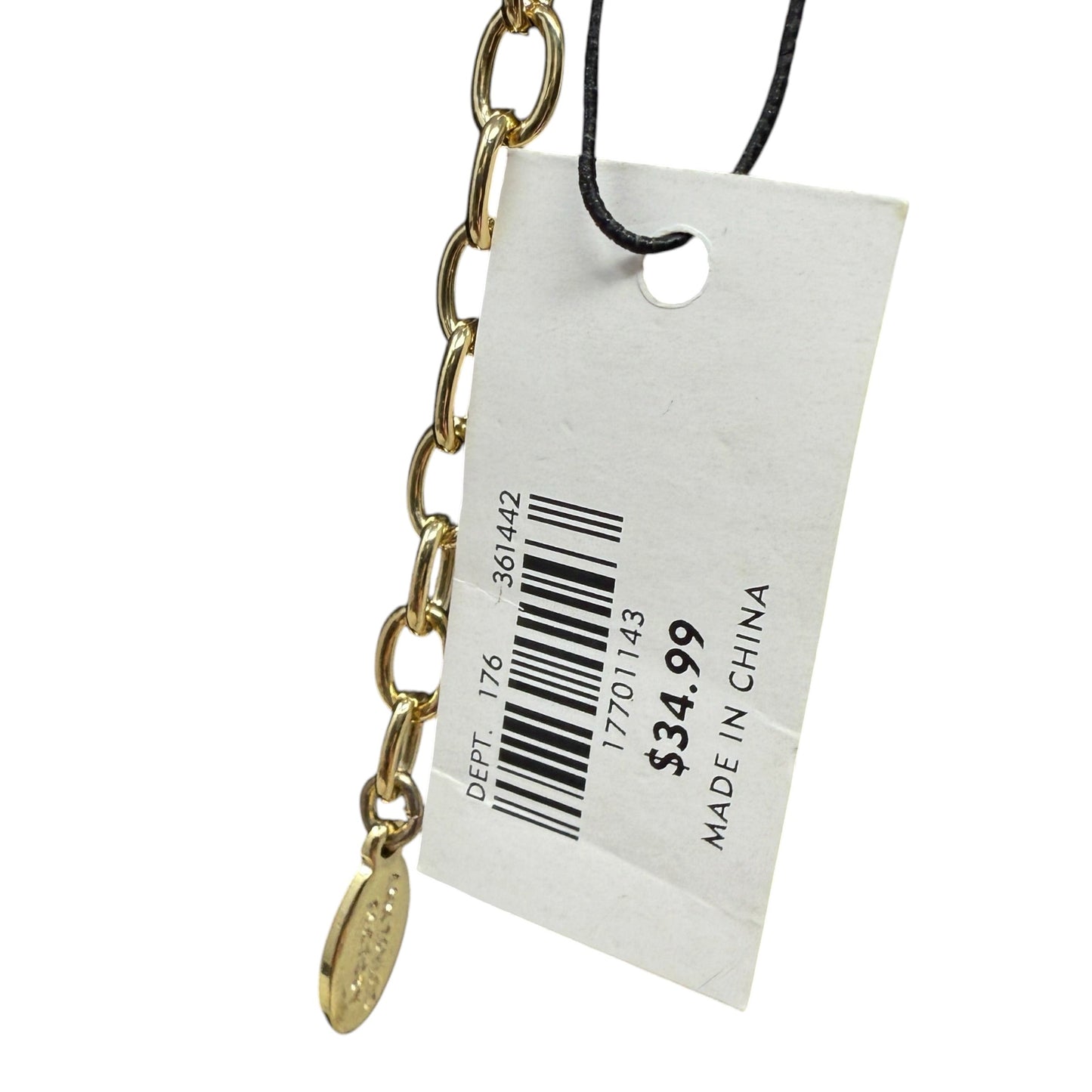 Gold Tone & Crystal Station Necklace By Ann Taylor