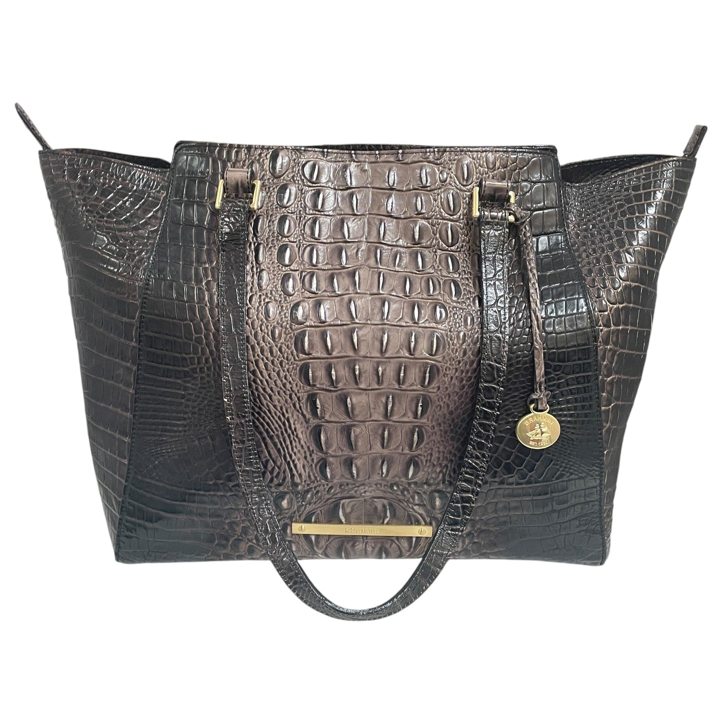 Crossbody Designer By Brahmin In Tan, Size:Medium