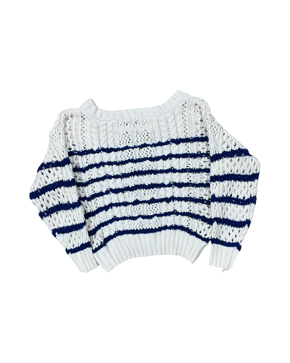 Sweater By John + Jenn In Blue & Cream, Size:S