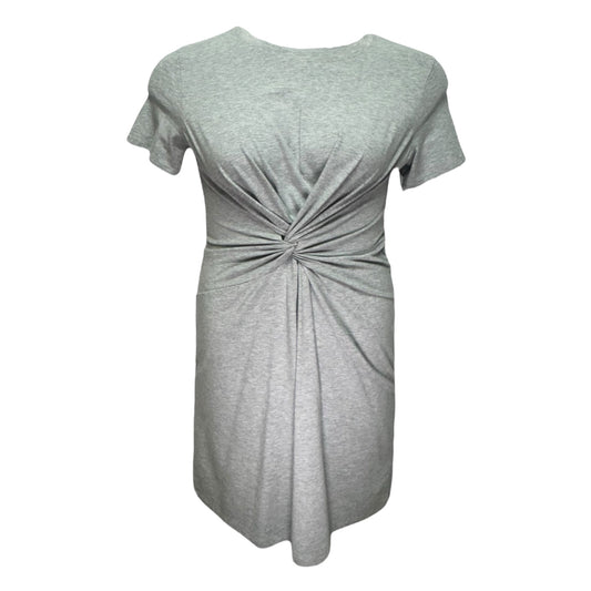 Knotted T-Shirt Dress Designer By Theory In Grey, Size: S