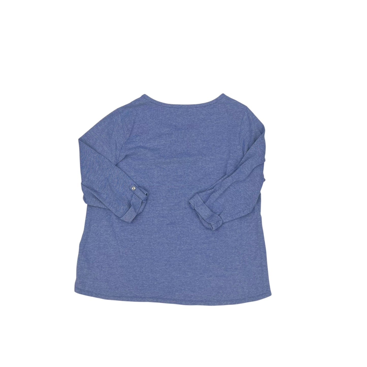 Top 3/4 Sleeve By Croft And Barrow In Blue, Size:2X