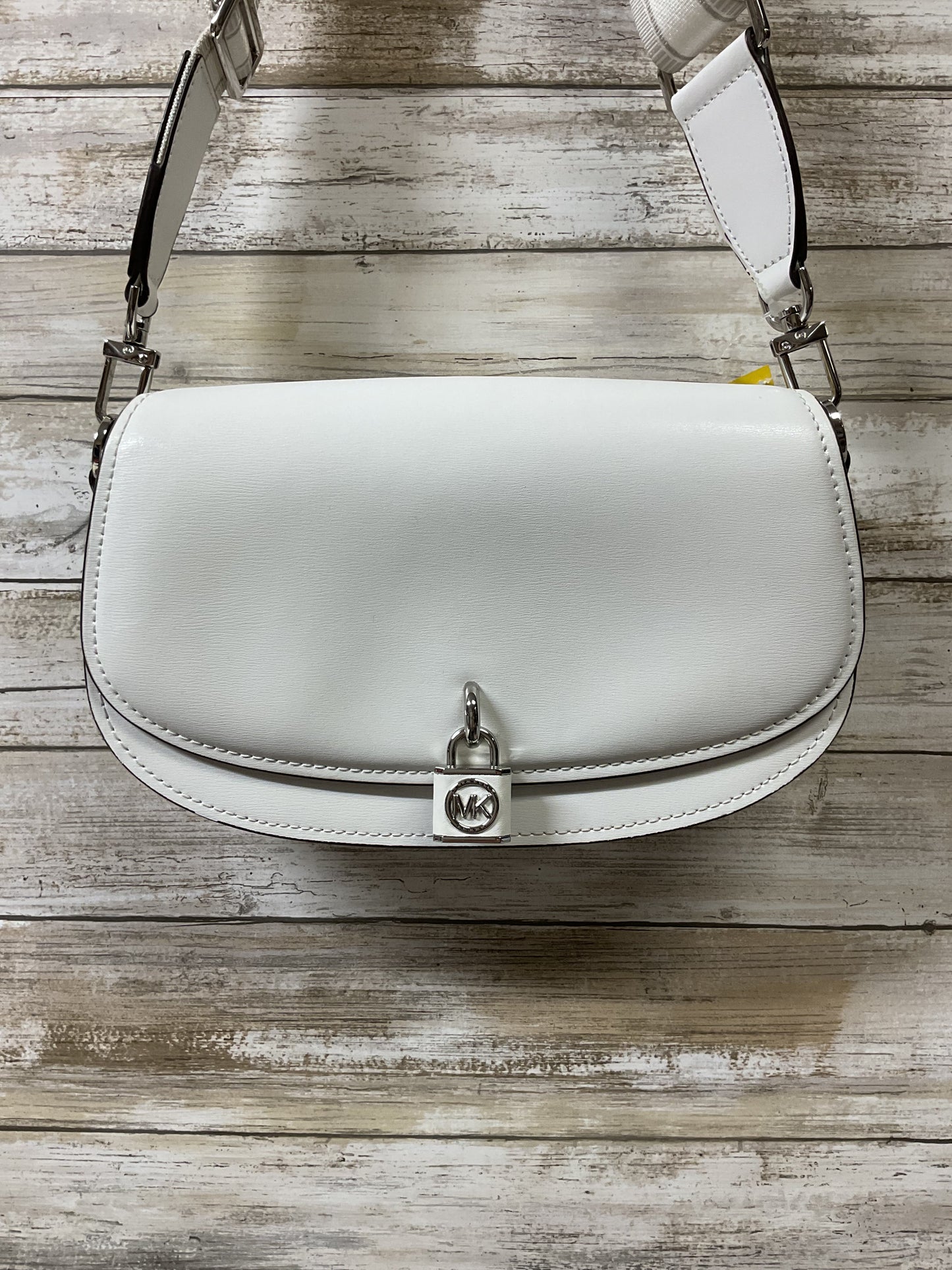 Handbag Designer By Michael Kors In White, Size:Small