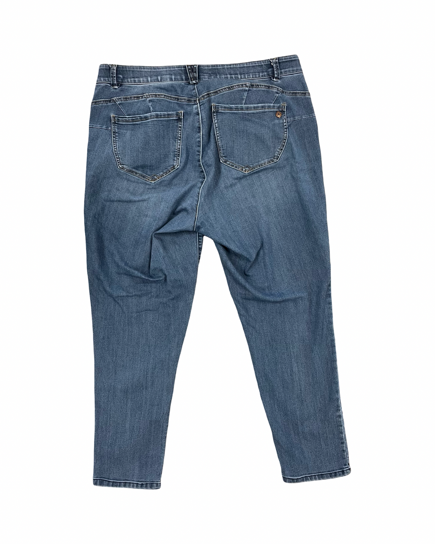 Jeans Straight By Democracy In Blue Denim, Size:18