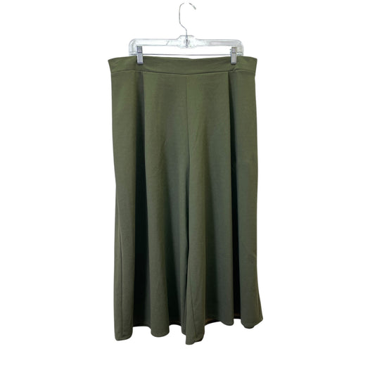 Pants Wide Leg By Melloday In Green, Size:1X