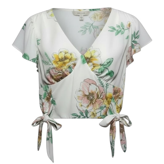 Garden Party Top Short Sleeve By Gianni Bini In Floral Print, Size: XL