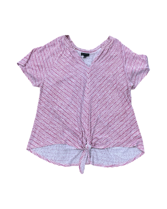 Top Ss By Bobeau In Pink, Size:3X