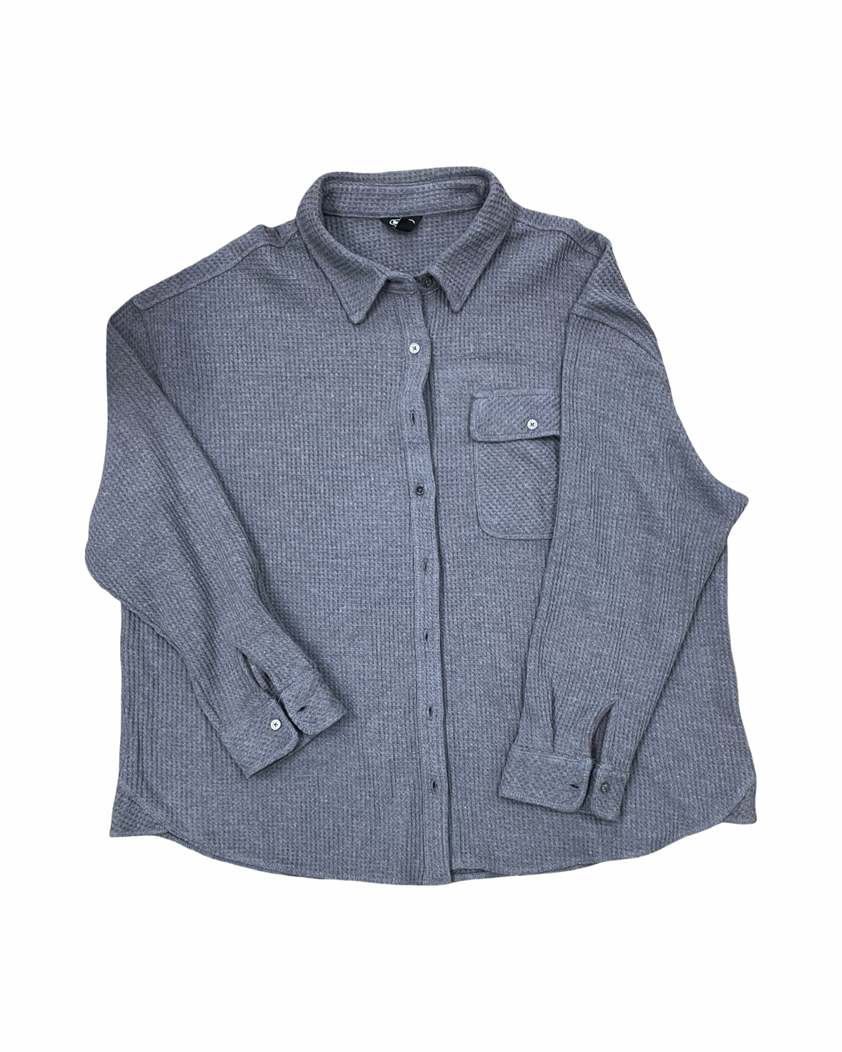 Blouse Ls By Clothes Mentor In Grey, Size:1X