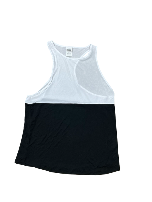 Top Sleeveless By Pink In Black & White, Size:L