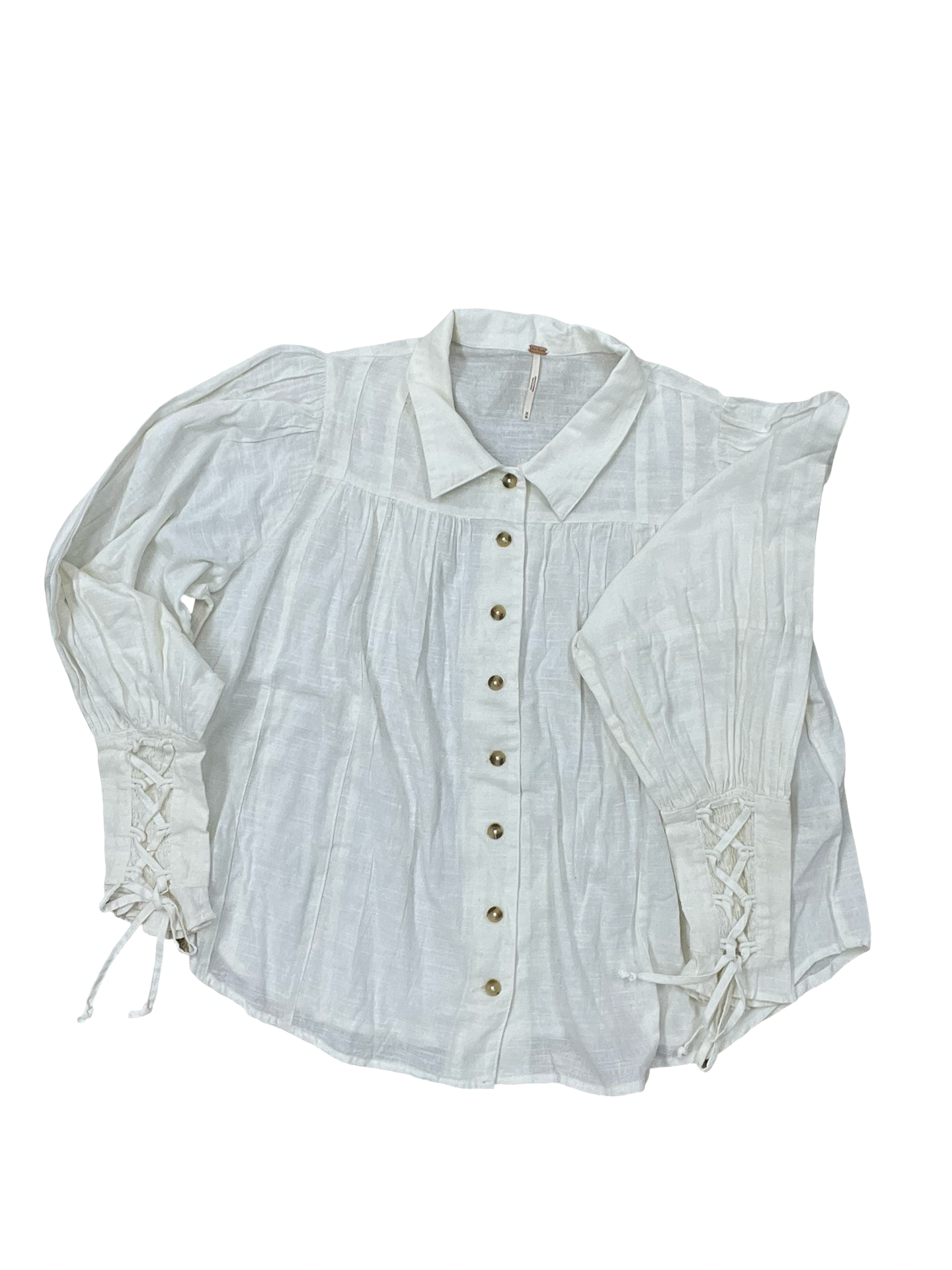 Blouse Ls By Free People In Cream, Size:M
