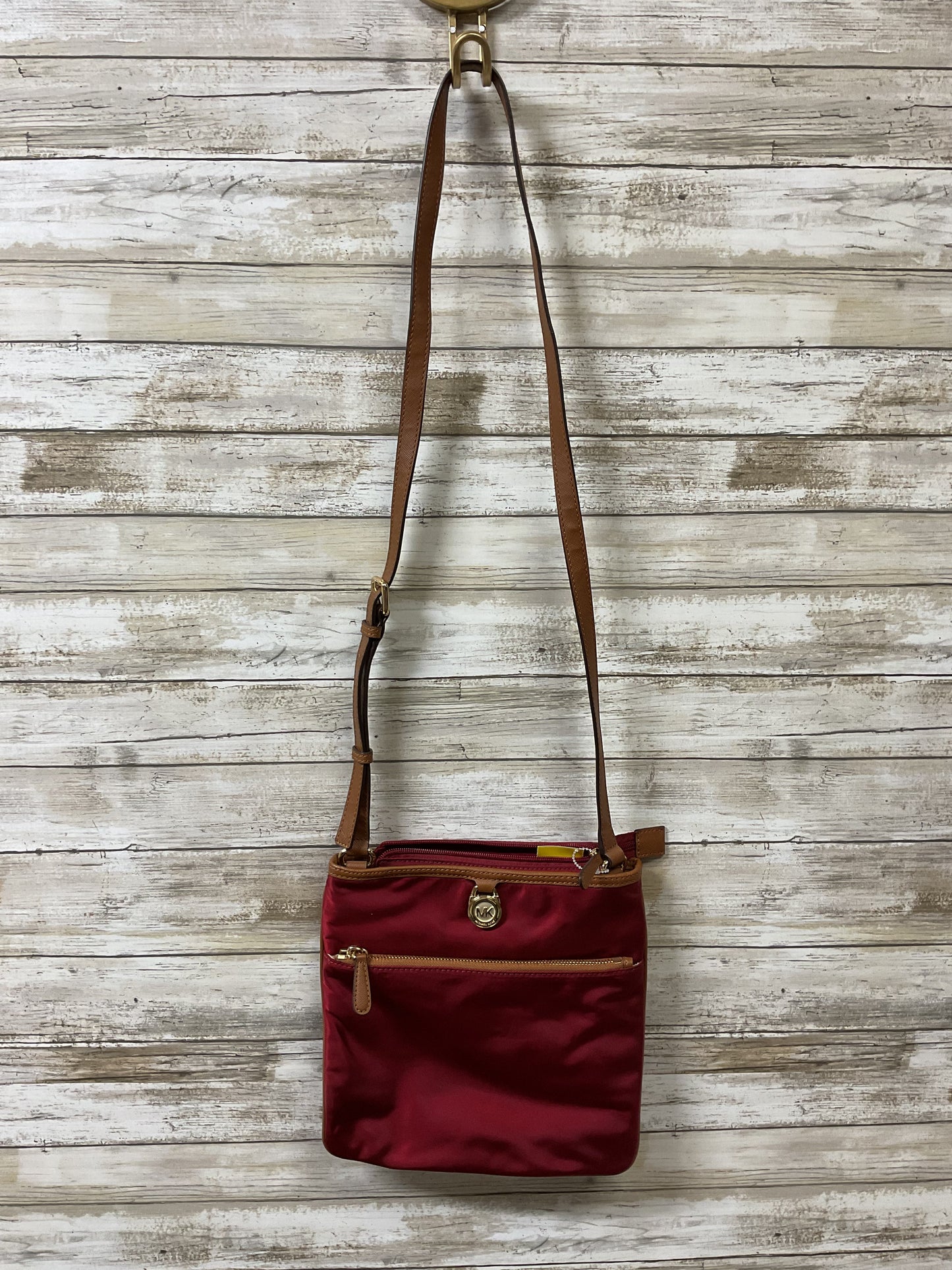 Crossbody Designer By Michael Kors In Red, Size:Medium