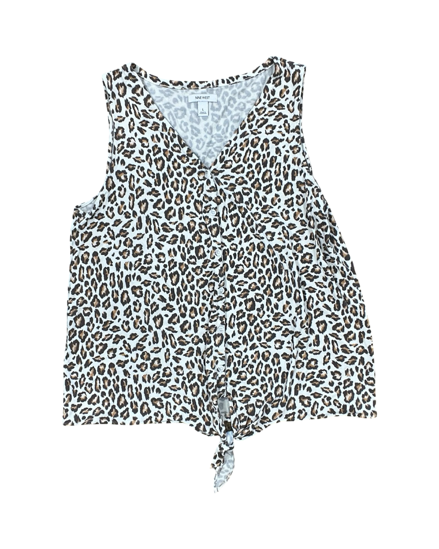 Tank Top By Nine West In Animal Print, Size:L