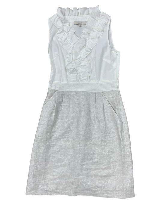 Dress Party Short By Loft In White, Size:4
