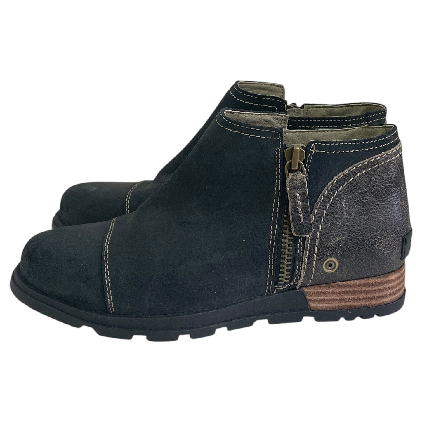 Boots Ankle Flats By Sorel In Black, Size:7