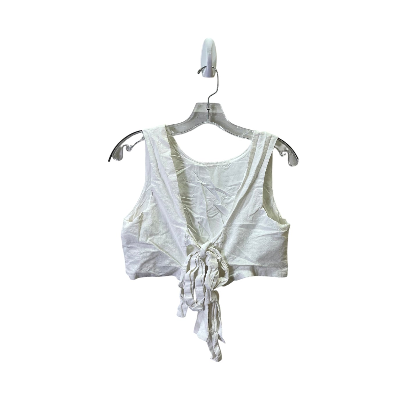 Top Sleeveless Basic By Cme In White, Size:S