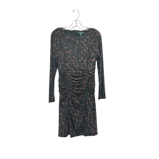 Dress Party Long By Lauren By Ralph Lauren In Black & Brown, Size:10