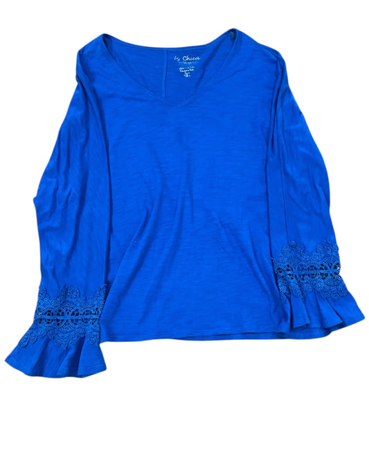 Top Ls By Chicos In Blue, Size:L