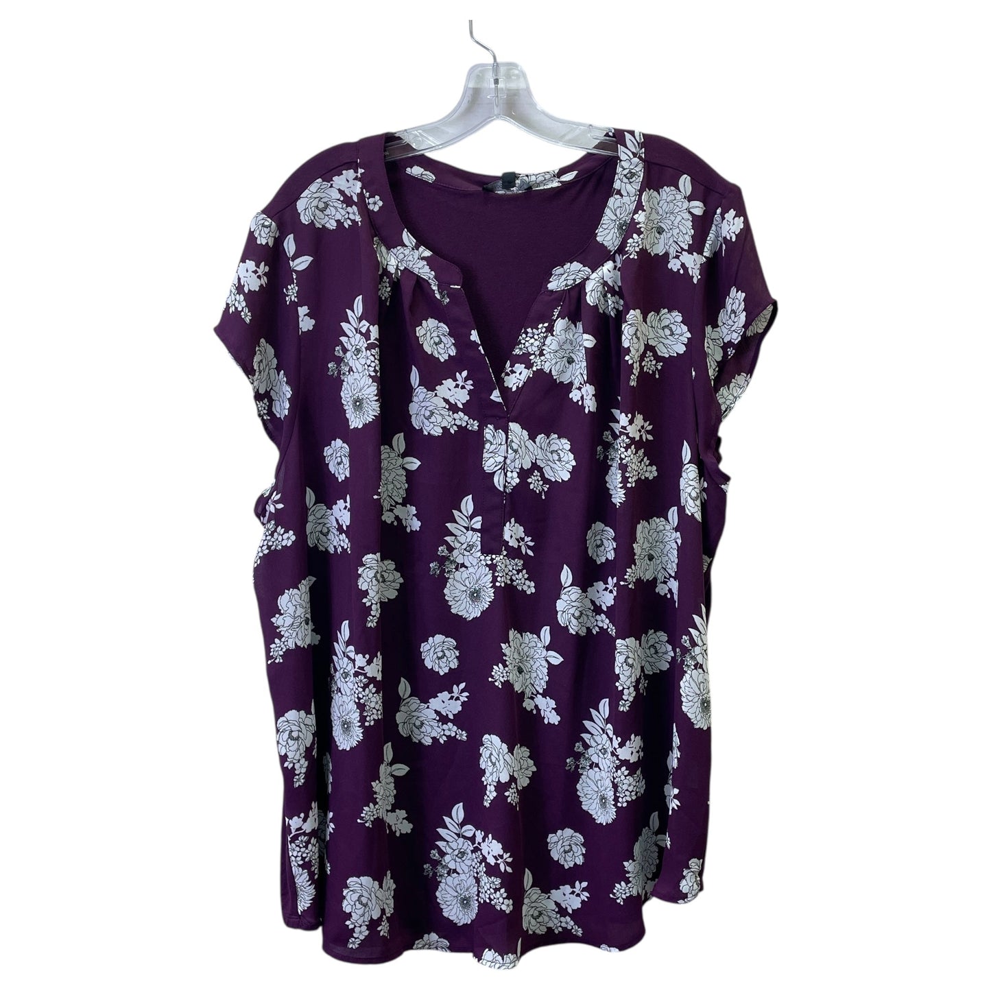 Top Sleeveless By Papermoon In Maroon, Size:3X