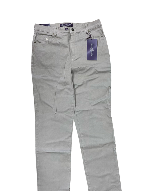 Jeans Straight By Gloria Vanderbilt In Tan Denim, Size:12L