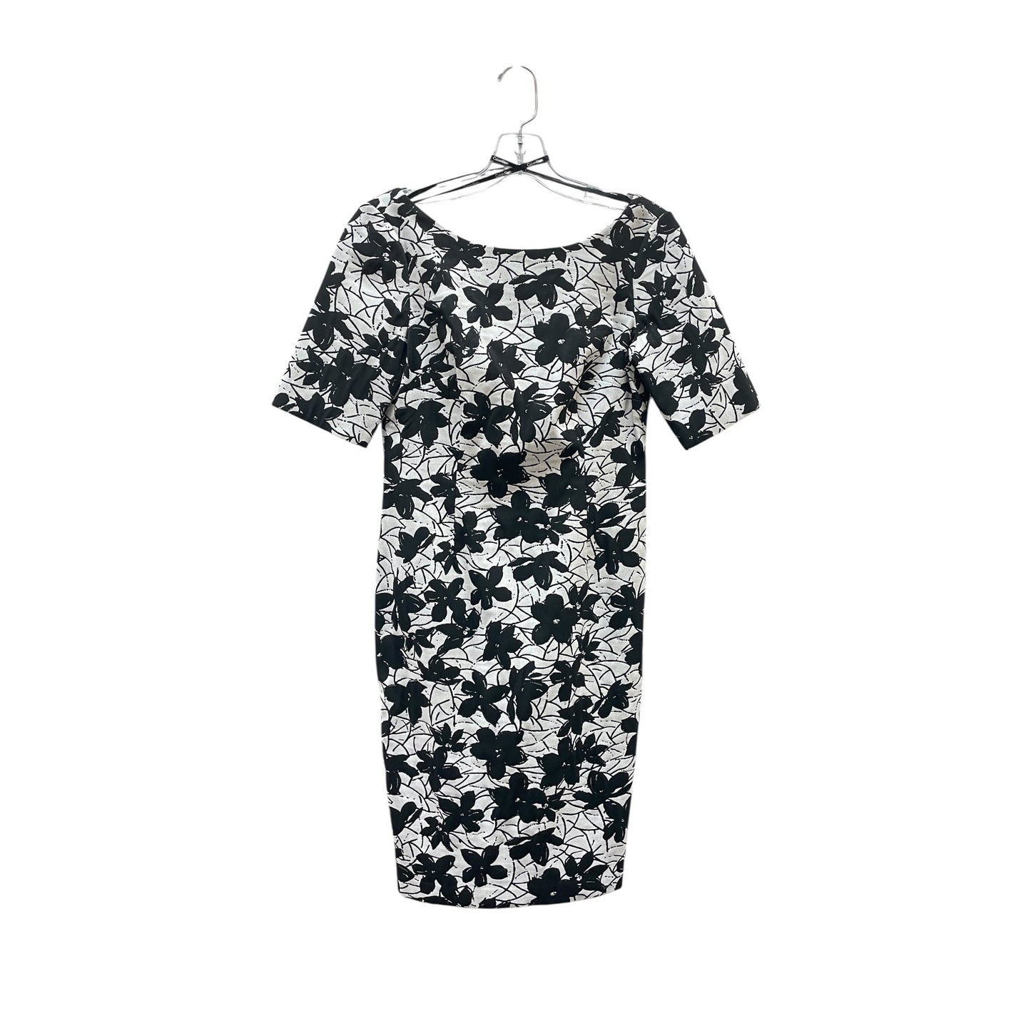 Dress Party Midi By Calvin Klein In Black & White, Size:8