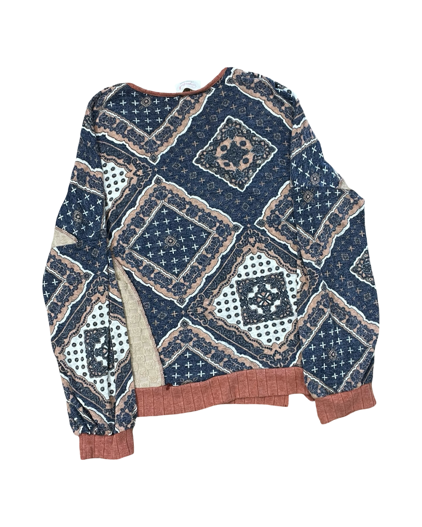 Top Ls By Clothes Mentor In Blue & Orange, Size:L