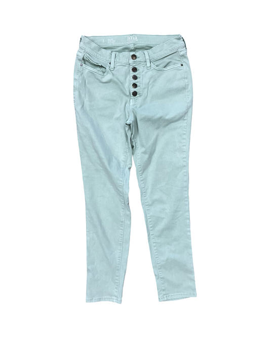 Jeans Skinny By Ana In Green, Size:6