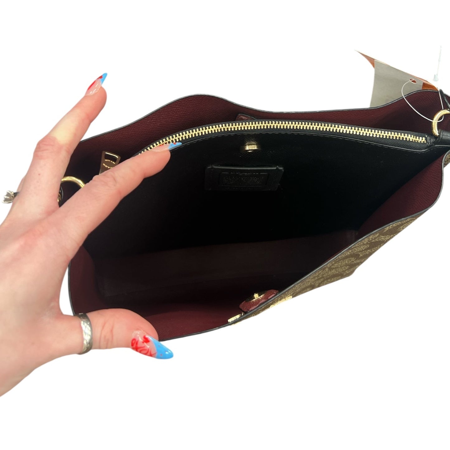 Handbag Designer By Coach In Brown, Size:Medium