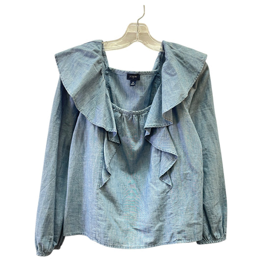 Top Ls By J. Crew In Blue, Size:M