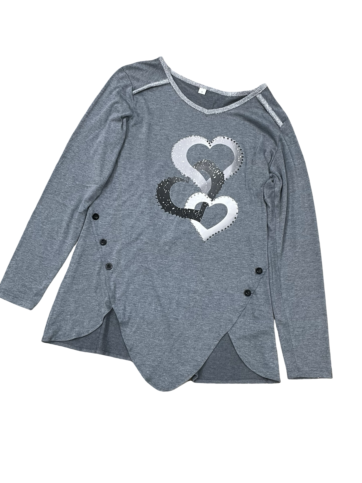 Top Ls By Clothes Mentor In Grey, Size:S