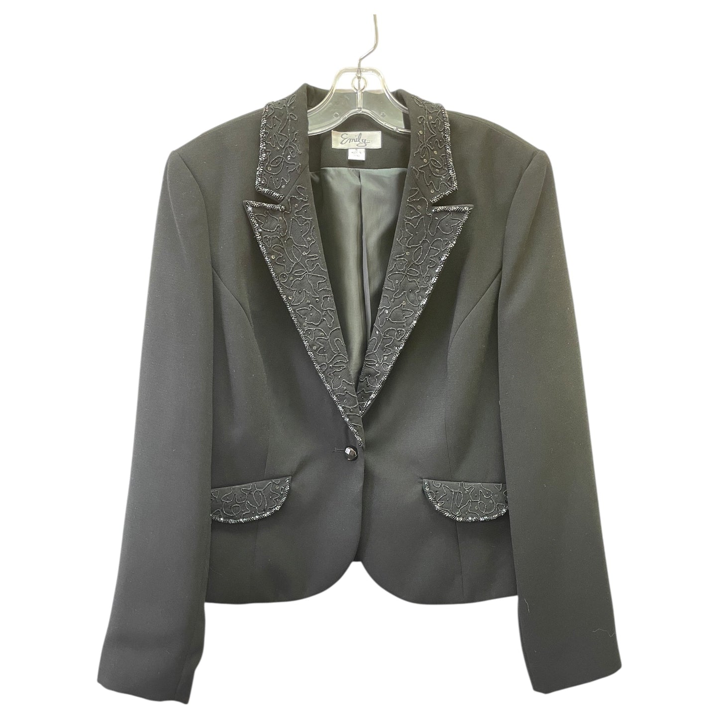 Blazer By EMILY In Black, Size:16