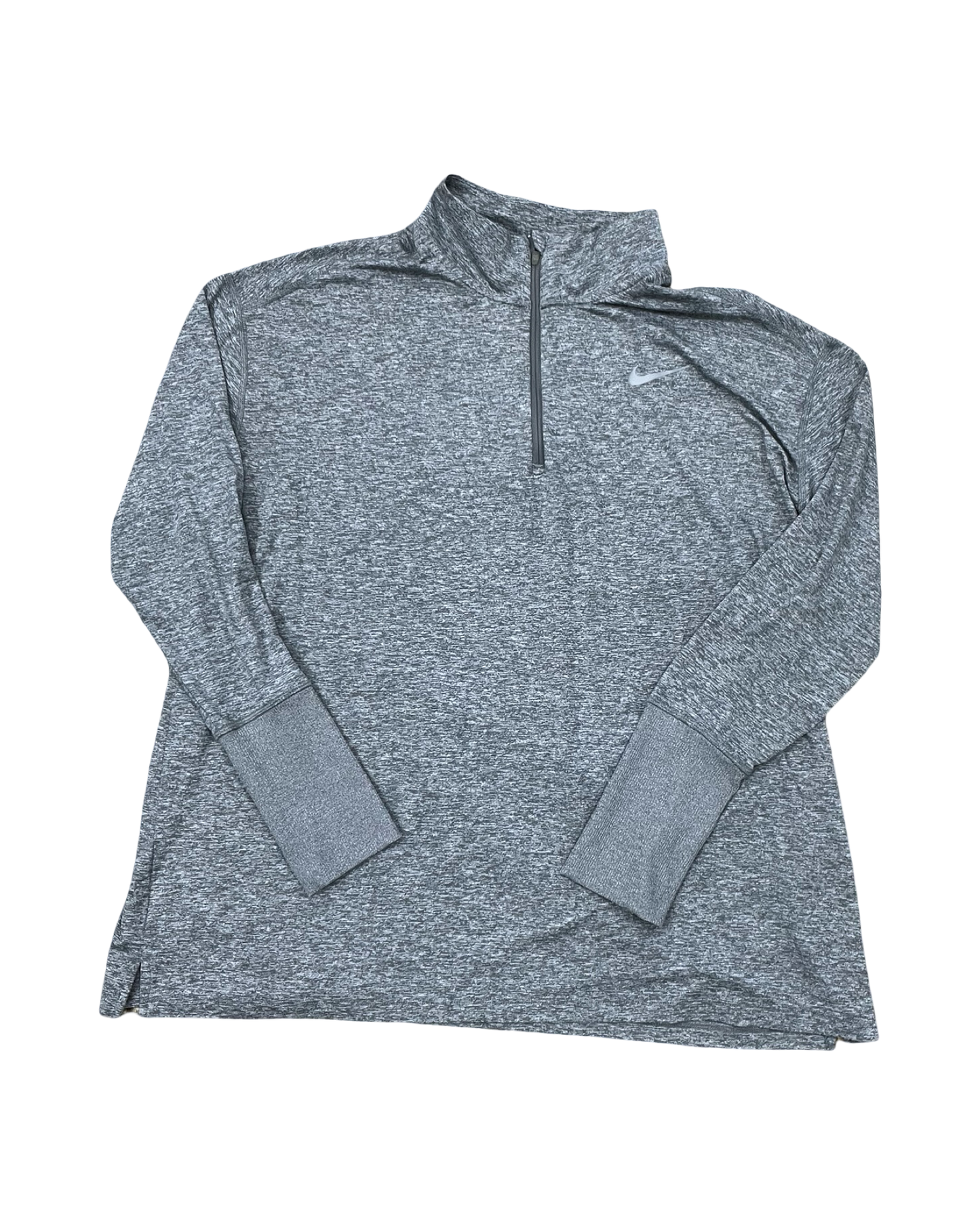 Athletic Top Ls Collar By Nike In Grey, Size:1X