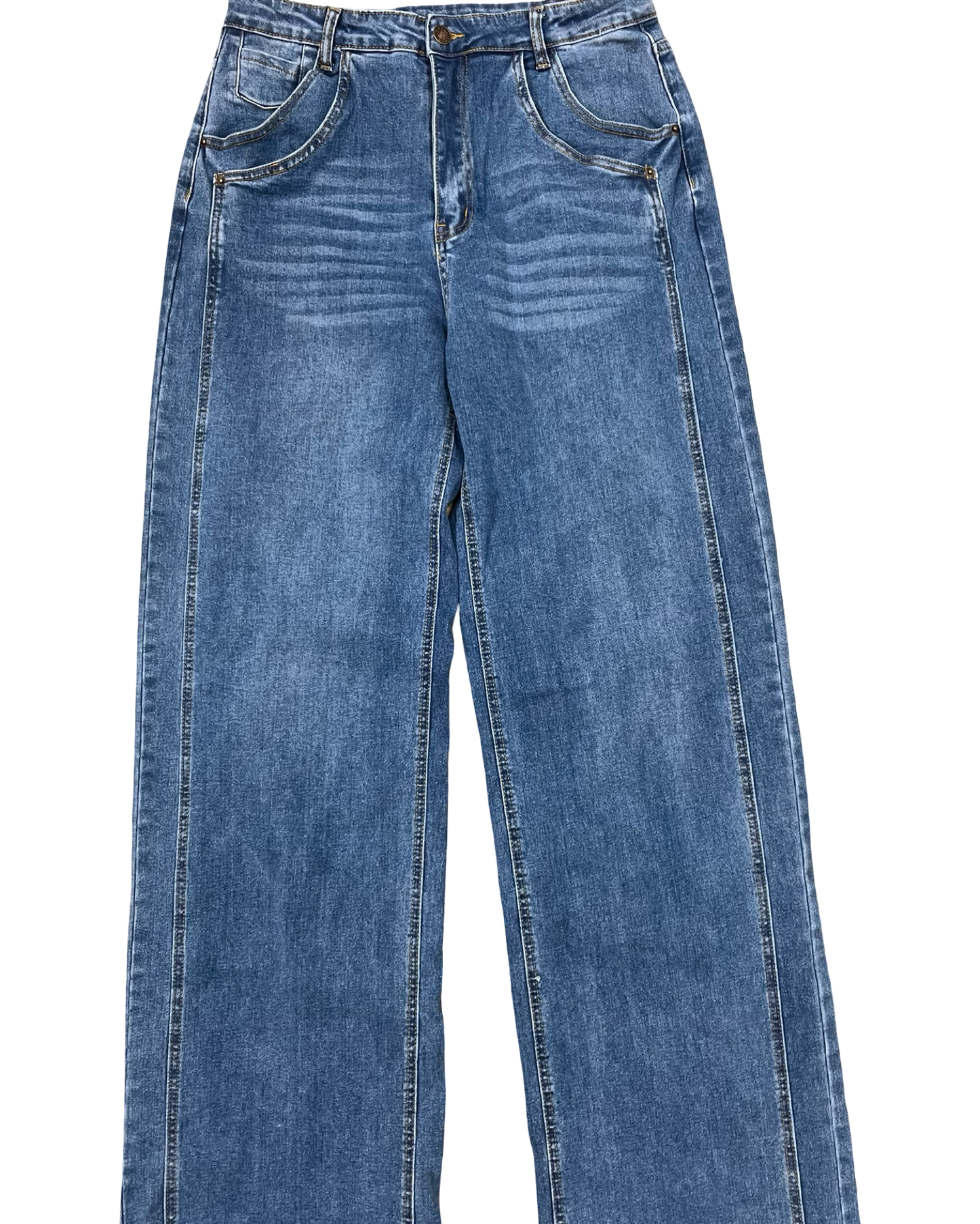 Jeans Wide Leg By Clothes Mentor In Blue Denim, Size:10
