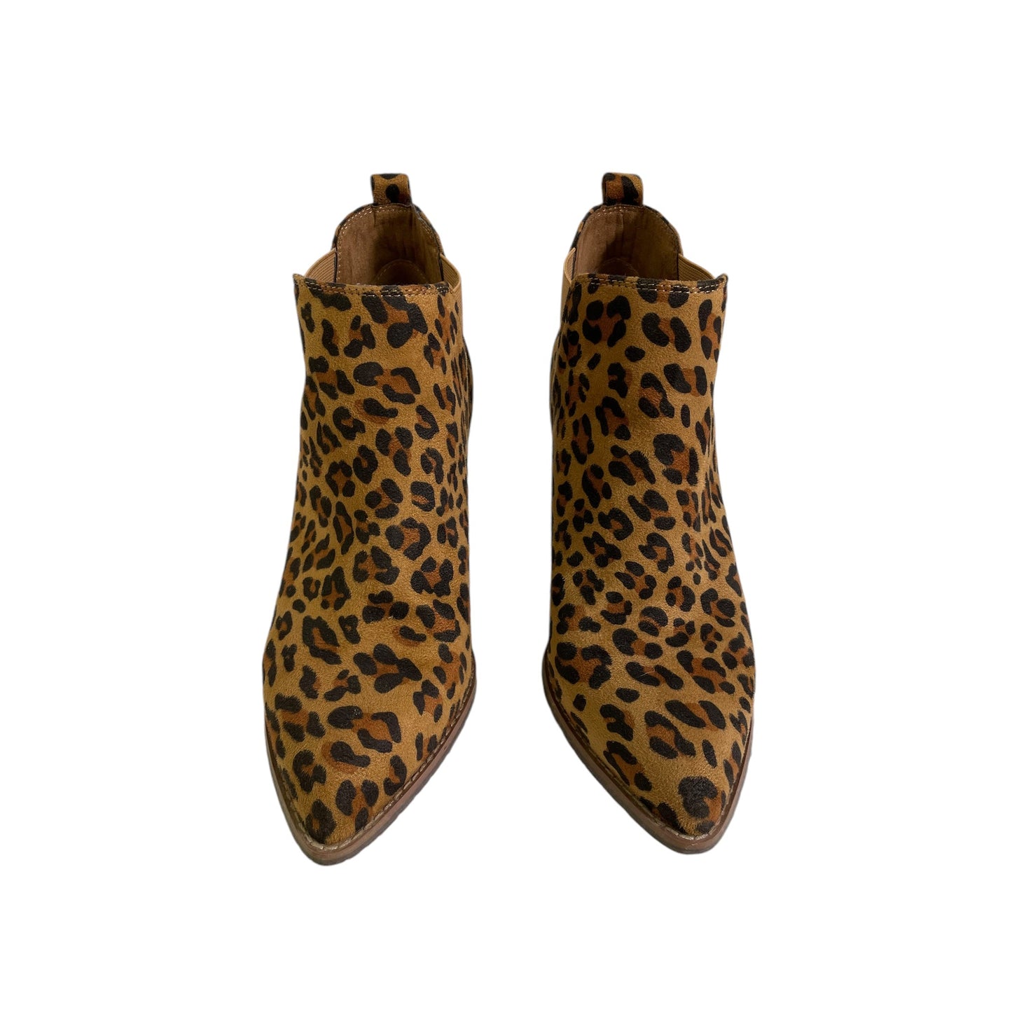 Boots Ankle Heels By Melrose Ave. In Animal Print, Size:8