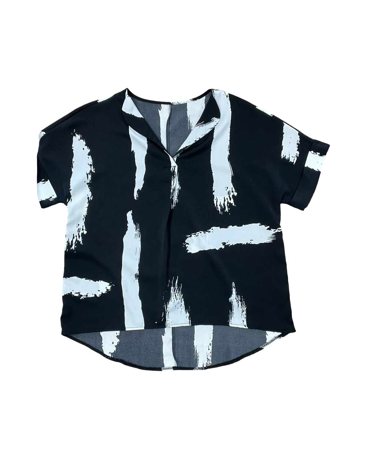 Top Ss By Shein In Black & White, Size:L