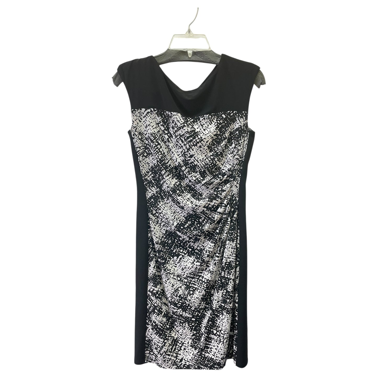Dress Party Midi By Chaps In Black & White, Size:M